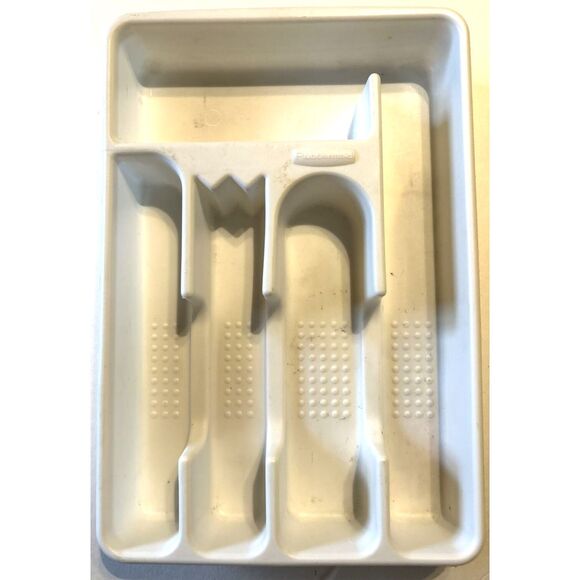 Rubbermaid 2919-RD WHT Plastic White Small Cutlery Tray 1.75 H x 13.5 D in. - Picture 1 of 3